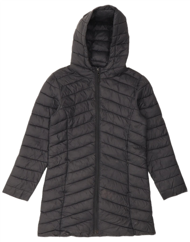 Marks & Spencer Girls με κουκούλα με επένδυση παλτό 10-11 ετών μαύρο πολυαμίδιο