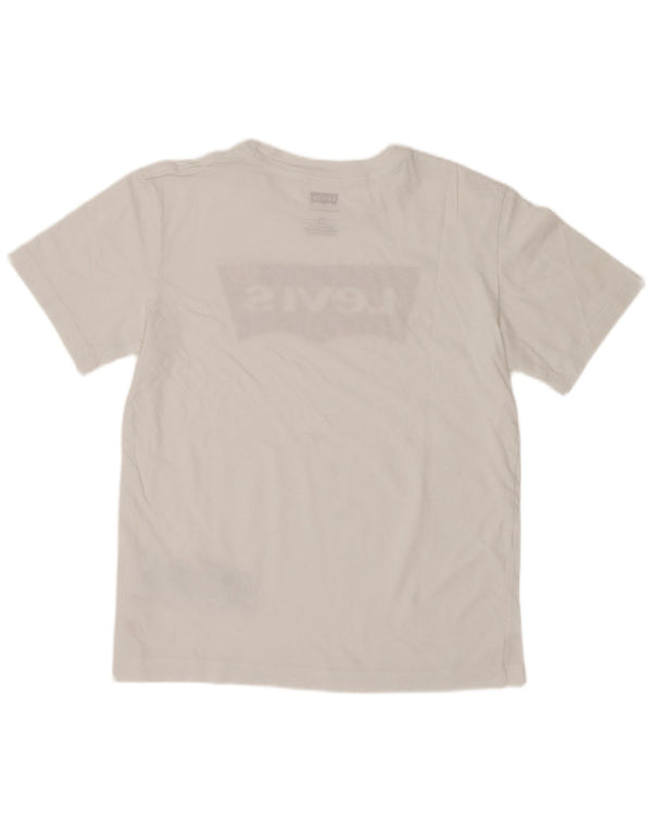 Γραφικό T-Shirt Levi's Boys Top 13-14 ετών Λευκό βαμβακερό