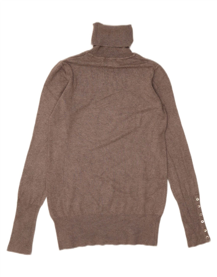 Zara Γυναικείο πουλόβερ με ρολό λαιμόκοψη UK 12 Medium Grey Rayon