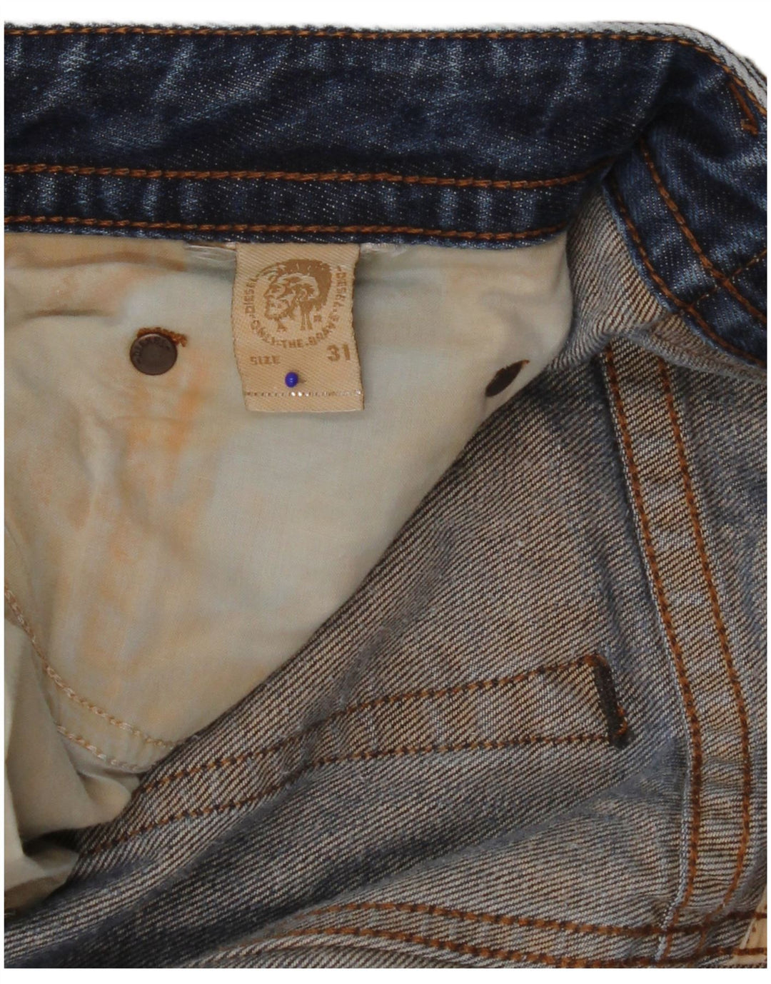 Diesel Ανδρικό Thavar Distressed Straight Jeans W31 L27 Μπλε