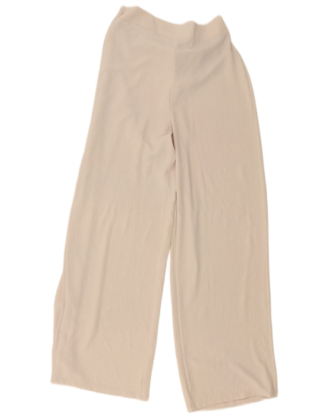 Zara Γυναικείο παντελόνι με φαρδύ πόδι Medium W26 L30 Beige Polyester