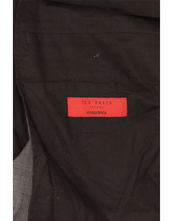 TED BAKER Ανδρικό ίσιο παντελόνι W40 L32 Γκρι μαλλί