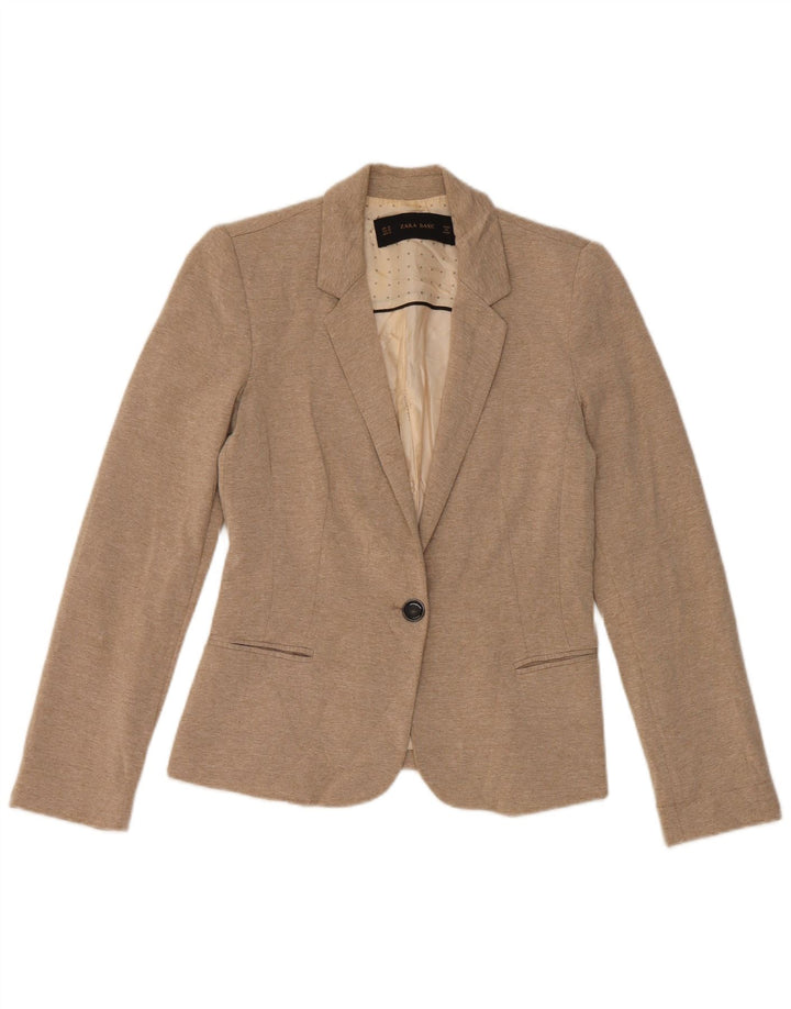 Zara Γυναικείο Μπουφάν 1 Button Blazer UK 6 XS Beige