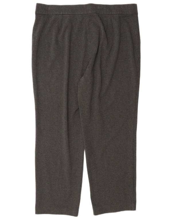 Marks & Spencer Γυναικείο Cropped Παντελόνι UK 18 XL W36 L26 Grey Houndstooth