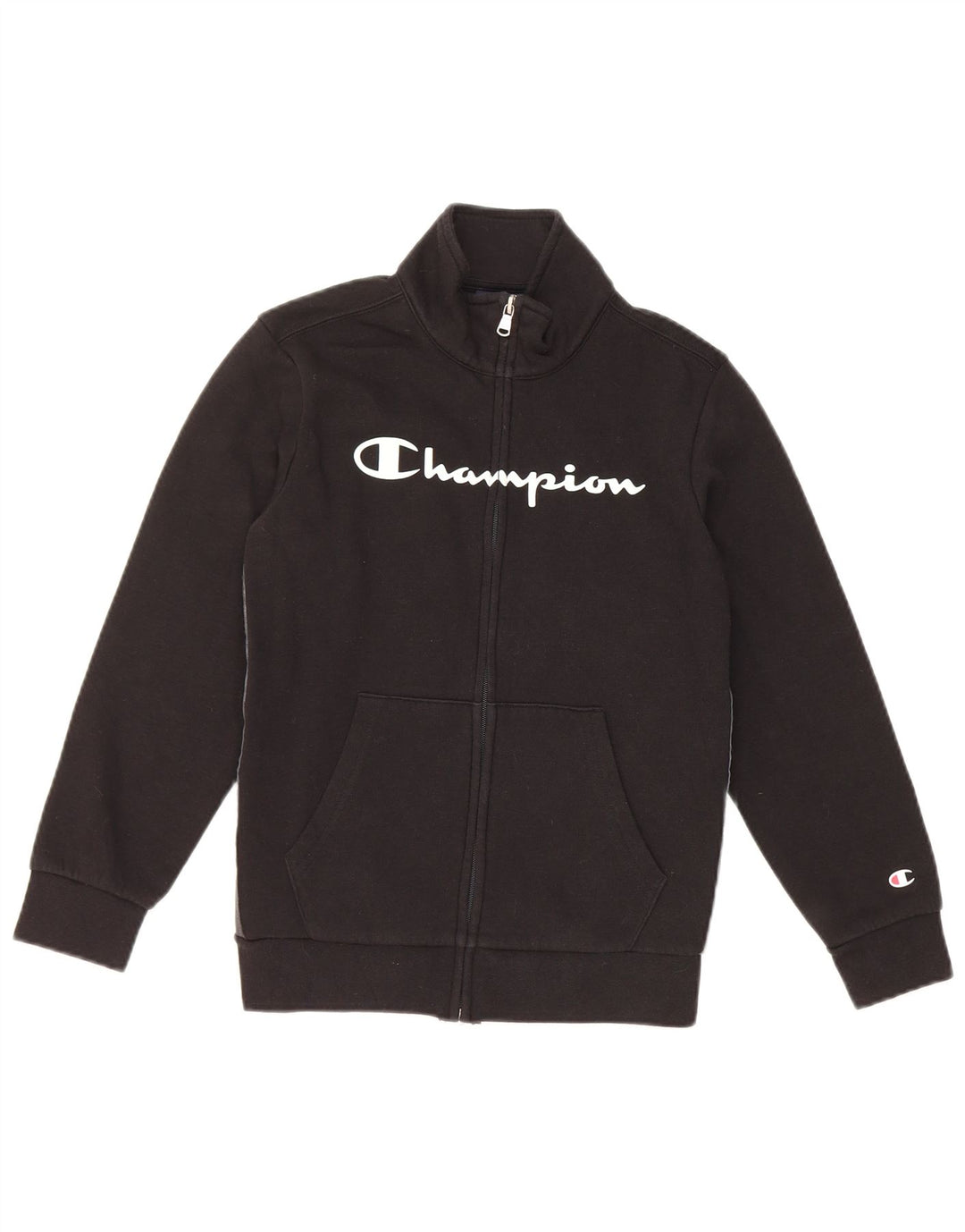 Champion Boys Graphic αθλητική φόρμα Top Jacket 9-10 Years Black Cotton
