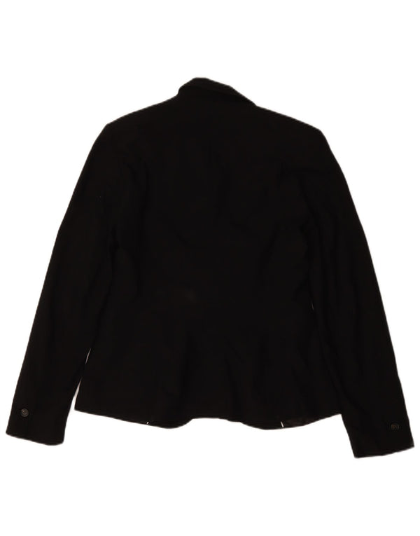 Zara Γυναικείο σακάκι 1 κουμπιού σακάκι UK 36 Small Black Polyester