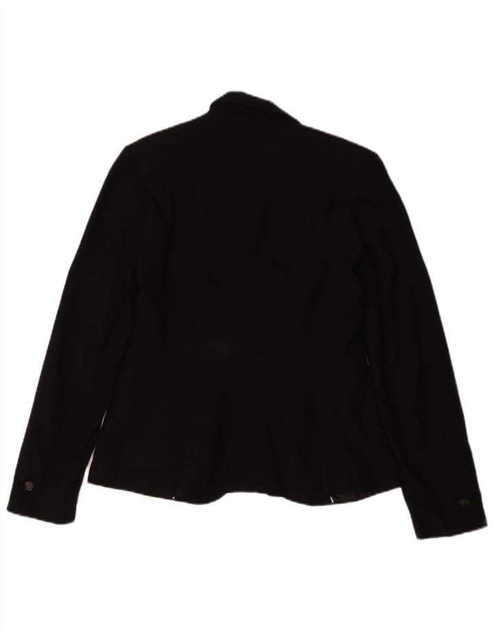 Zara Γυναικείο σακάκι 1 κουμπιού σακάκι UK 36 Small Black Polyester