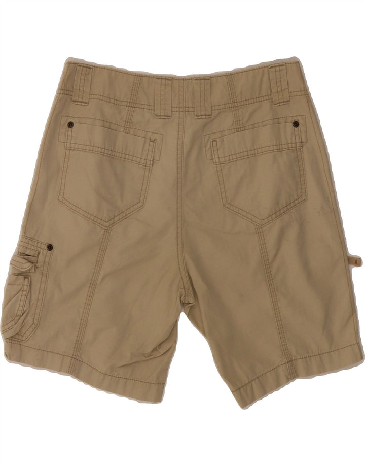 EDDIE BAUER Womens Cargo Shorts US 2 XS W29 Beige Check Cotton Vintage Eddie Bauer and Second-Hand Eddie Bauer from Messina Hembry 