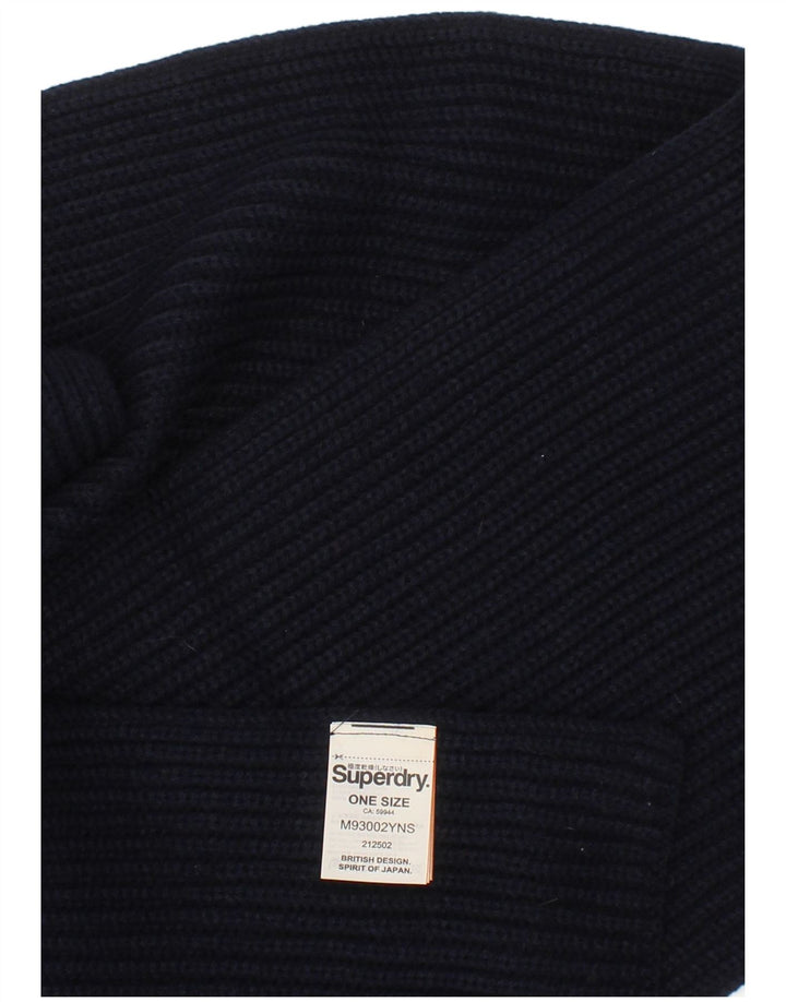 Superdry Ανδρικό Πλεκτό Ορθογώνιο Φουλάρι One Size Navy Blue Acrylic Classic