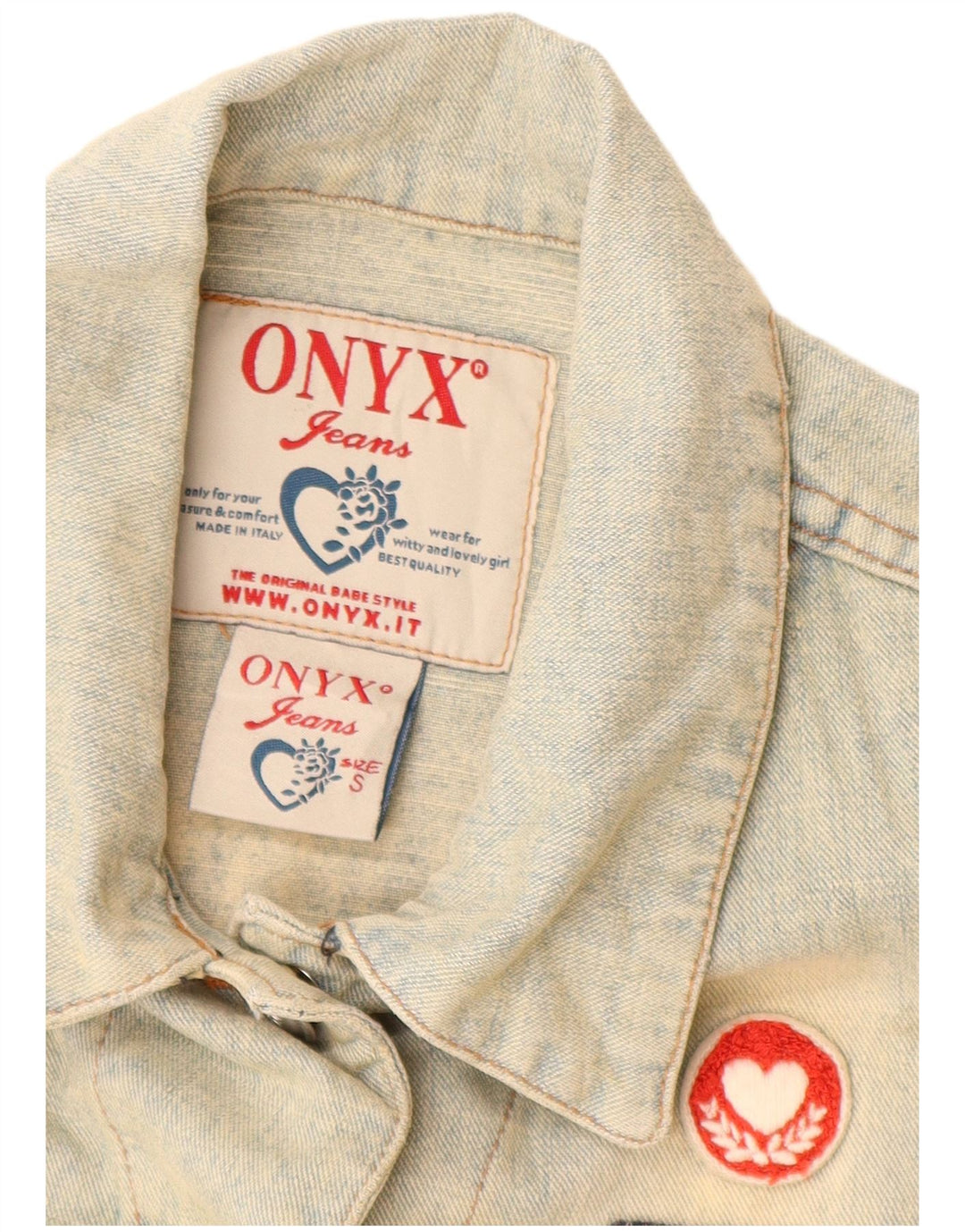 Onyx Γυναικείο Τζιν Gilet UK 10 Small Blue Cotton