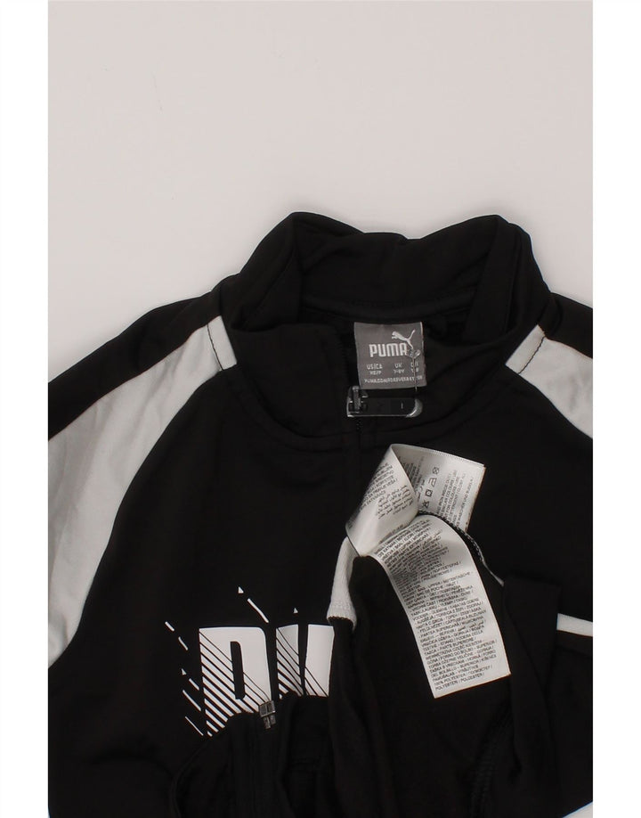 Puma Boys Graphic αθλητική φόρμα Top Jacket 7-8 Years Black Colourblock