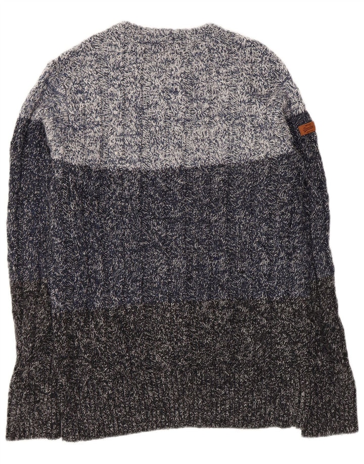 Superdry Ανδρικό πουλόβερ με λαιμόκαυστο με μεσαίο μπλε ακρυλικό
