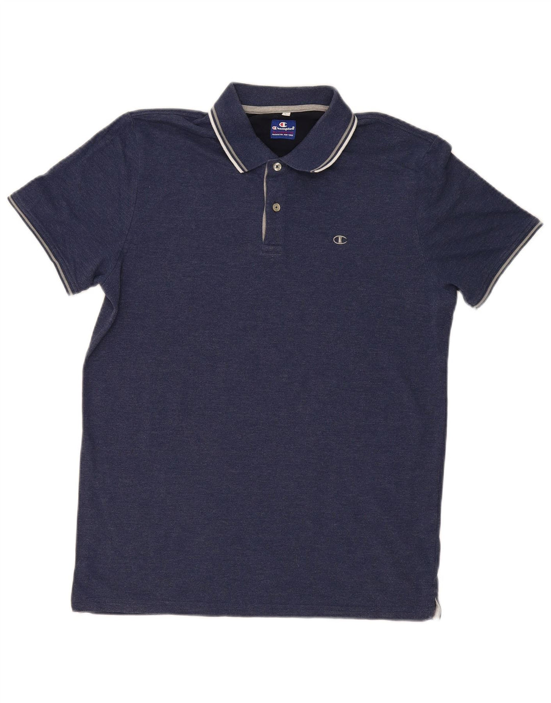 CHAMPION Mens Polo Shirt Large Navy Blue