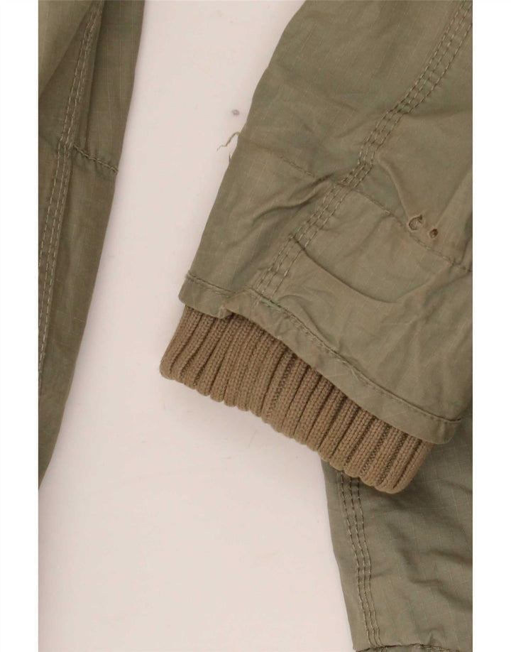 Superdry γυναικείο μπουφάν Parka με κουκούλα UK 12 Medium Khaki Cotton