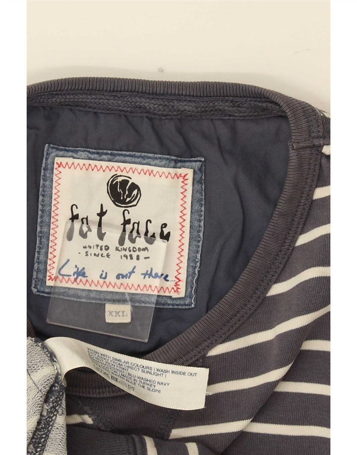 Ανδρικό φούτερ Fat Face Jumper 2XL Γκρι ριγέ βαμβακερό