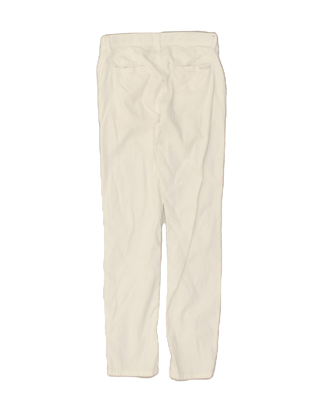 DIRK BIKKEMBERGS Womens Slim Chino Trousers IT 36 XS W25 L28  White Cotton | Vintage Dirk Bikkembergs | Thrift | Second-Hand Dirk Bikkembergs | Used Clothing | Messina Hembry 