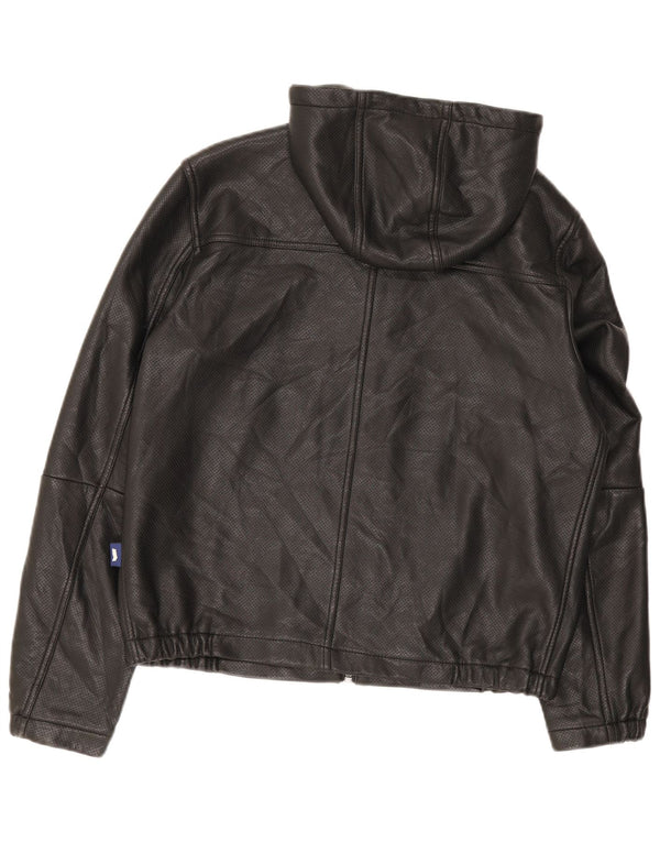 Ανδρικό Gas Δερμάτινο Bomber Jacket UK 36 Small Black