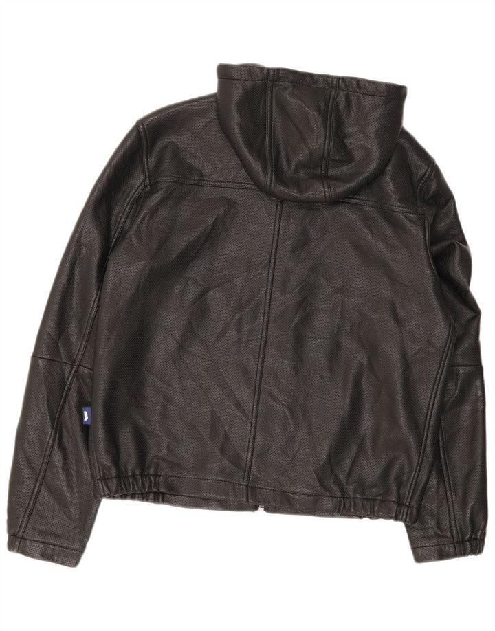 Ανδρικό Gas Δερμάτινο Bomber Jacket UK 36 Small Black