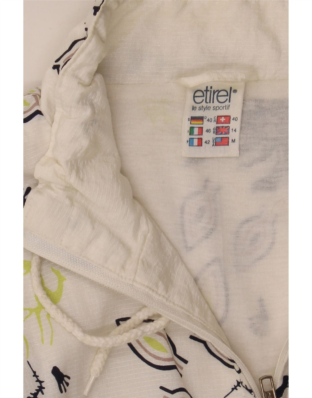 Etirel Γυναικεία φόρμα Oversized Top Jacket UK 14 Medium White Floral
