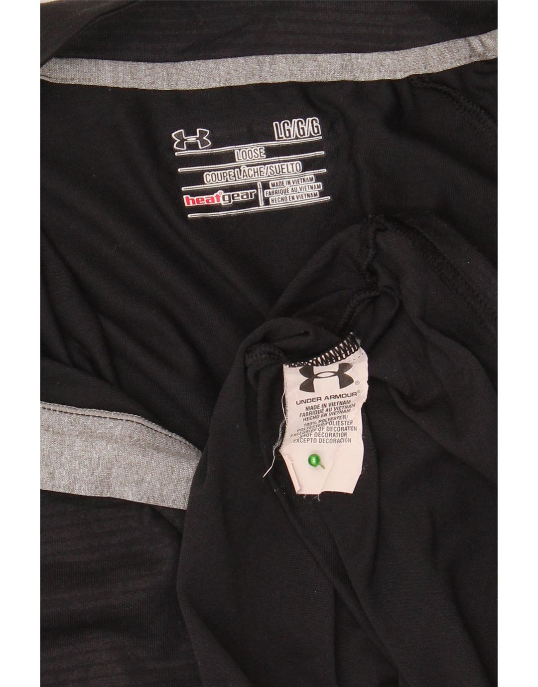 Ανδρική φόρμα αθλητικής φόρμας Under Armor Heat Gear με φερμουάρ πουλόβερ στο επάνω μέρος Μαύρο