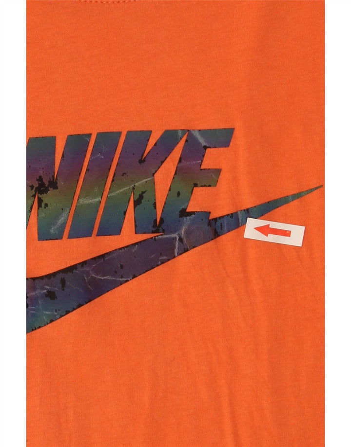 Ανδρικό γραφικό μπλουζάκι Nike, μεσαίο πορτοκαλί βαμβακερό