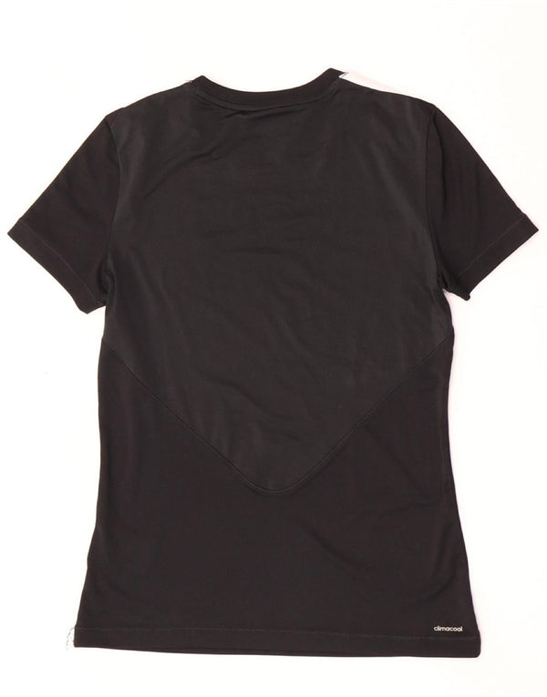 Adidas Boys Climacool T-Shirt Top 13-14 Years Black Polyester