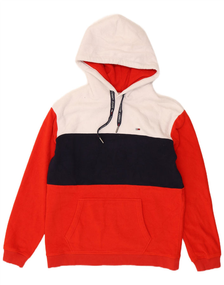 TOMMY HILFIGER Ανδρική κουκούλα Fleece Jumper XL Κόκκινο πολυεστέρας