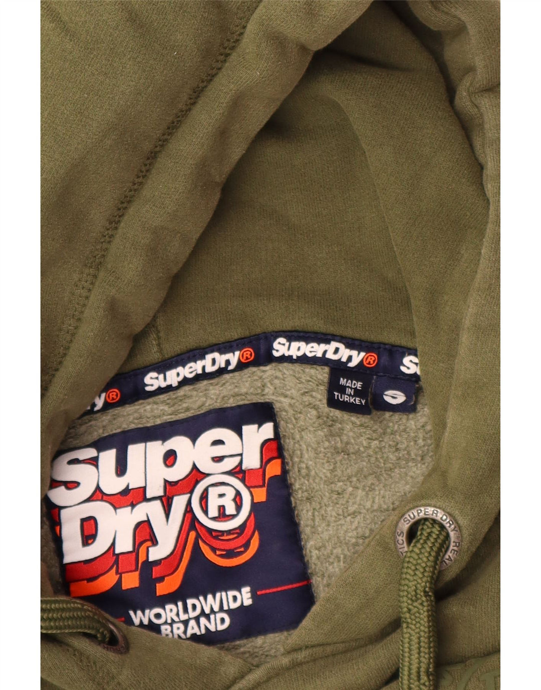Ανδρικό γραφικό κουκούλα SUPERDRY Μικρό βαμβακερό χακί