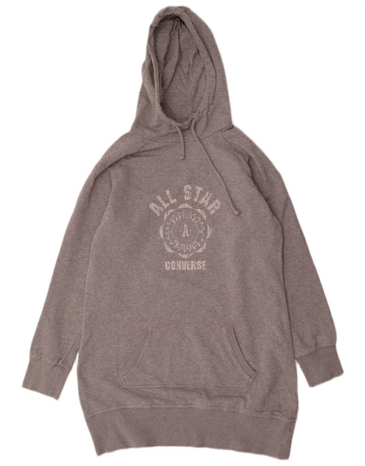 Γυναικείο CONVERSE All Star Longline Graphic Hoodie Jumper UK 18 XL Grey