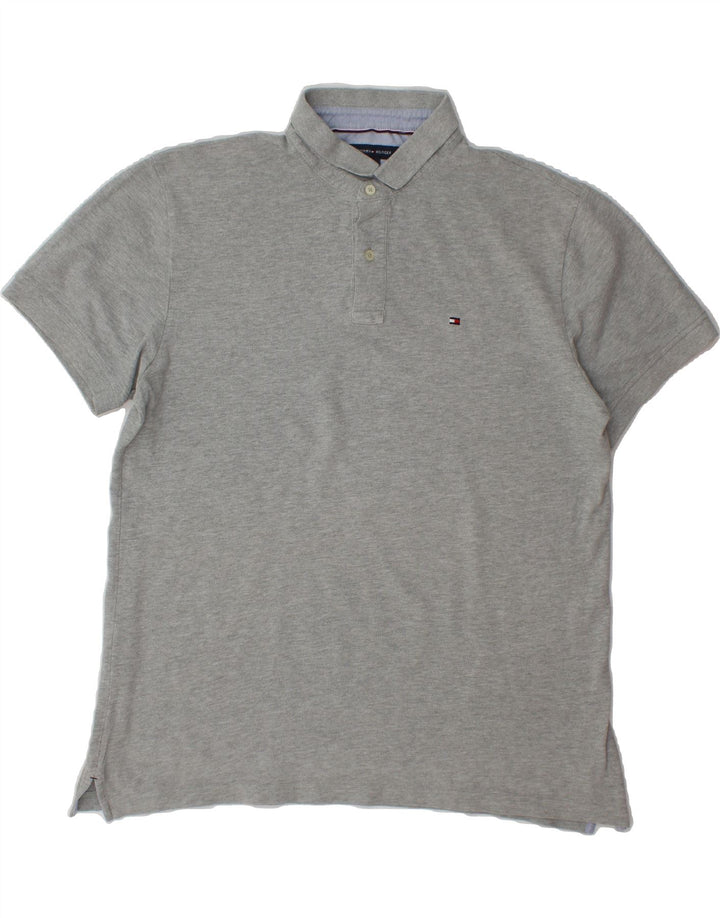 TOMMY HILFIGER Mens Polo Shirt XL Grey Cotton Vintage Tommy Hilfiger and Second-Hand Tommy Hilfiger from Messina Hembry 