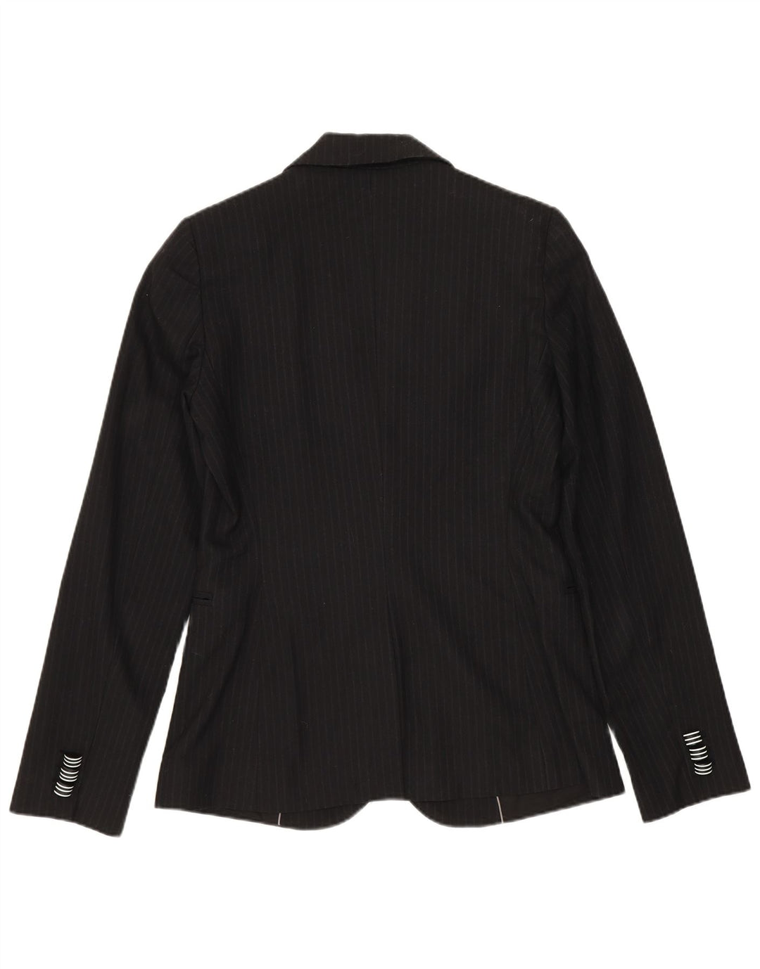 Stefanel Γυναικεία φόρμα 2 τεμαχίων με 1 κουμπί IT 40 Small W28 L28 Μαύρη ρίγα