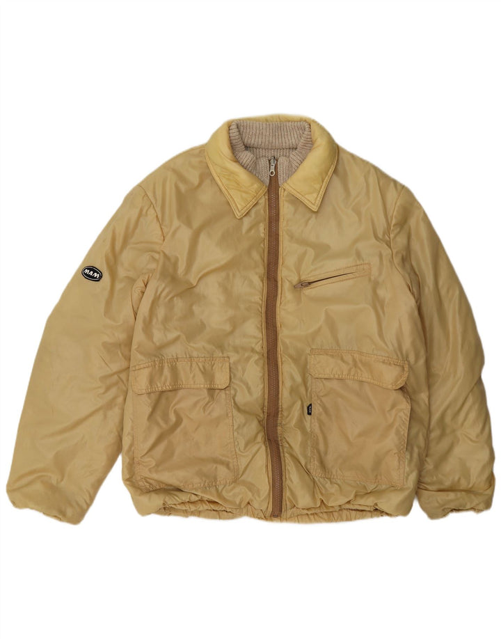 Vintage Ανδρικό Reversible Bomber Jacket UK 36 Small Beige