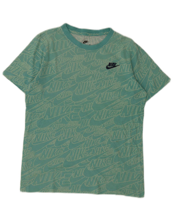 Μπλουζάκι Nike Boys γραφικό μπλουζάκι 12-13 ετών μεγάλο τιρκουάζ βαμβάκι