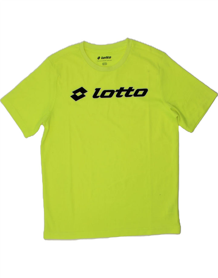 LOTTO Boys Graphic T-Shirt Top 11-12 Years Green Polyester Vintage Lotto and Second-Hand Lotto from Messina Hembry 
