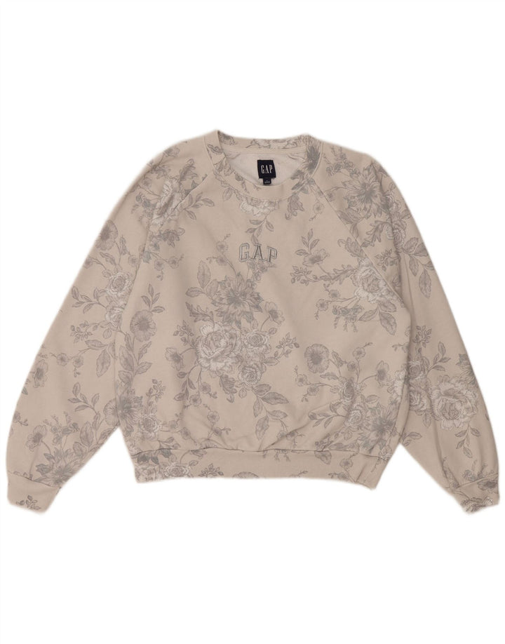 Γυναικεία φούτερ Gap Jumper UK 14 Medium Grey Floral Βαμβακερό
