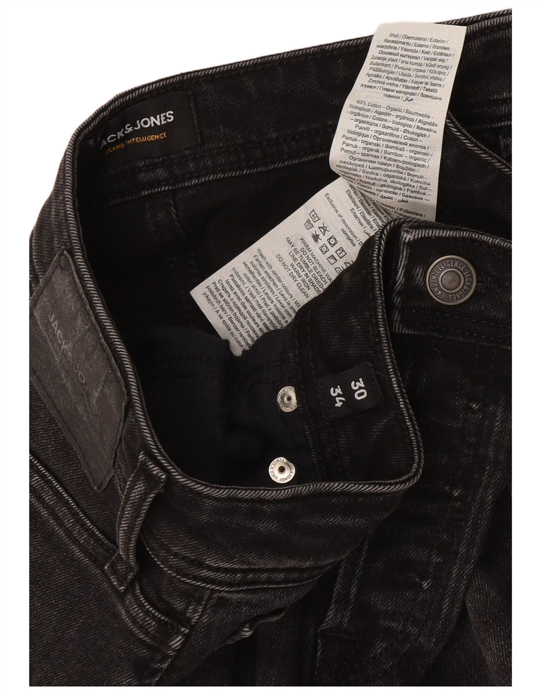 Jack & Jones Ανδρικό Slim Jeans W30 L34 Γκρι βαμβακερό