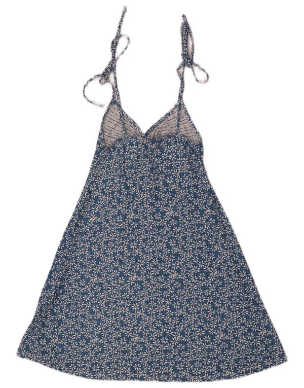 Topshop Γυναικείο Sundress UK 10 Small Blue Floral Viscose