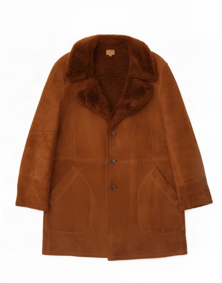Brooklin Ανδρικό παλτό Shearling UK 38 Medium Beige