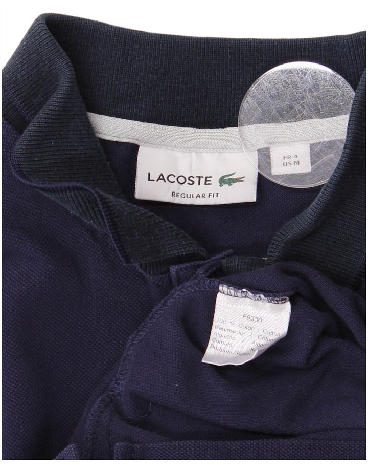 LACOSTE Ανδρικό πουκάμισο Polo με κανονική εφαρμογή, Μέγεθος 4, Βαμβακερό μεσαίο Navy Blue