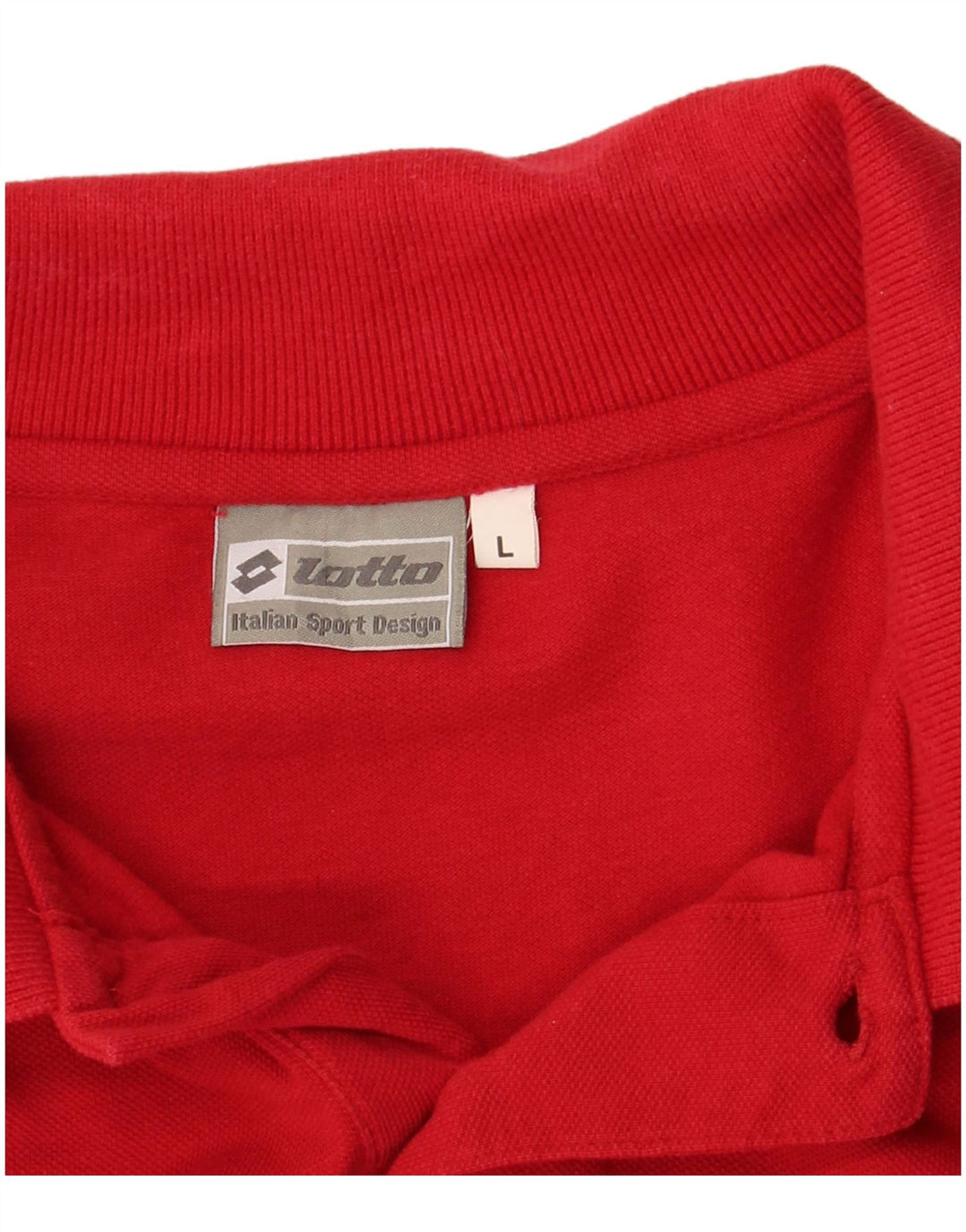 Ανδρικό μακρυμάνικο μπλουζάκι πόλο LOTTO με μεγάλο κόκκινο χρώμα