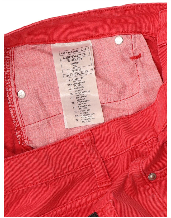 Γυναικείο Casual σορτς Carhartt W28 Μεσαίο κόκκινο βαμβακερό