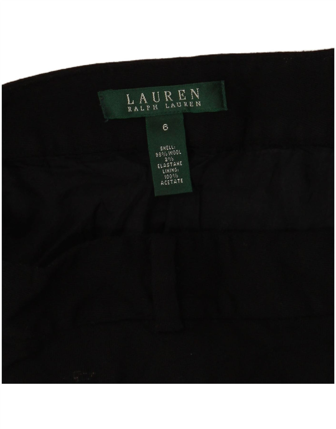 Γυναικεία φούστα Ralph Lauren σε γραμμή Α US 6 Medium W30 Μαύρο μαλλί