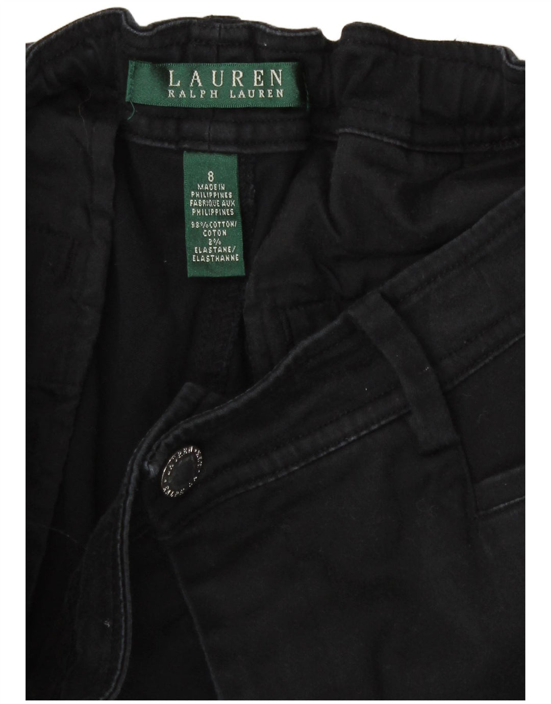Γυναικείο βερμούδα Ralph Lauren US 8 Medium W30 μαύρο βαμβακερό