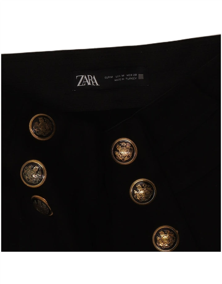 Zara Γυναικείο Slim Cropped Παντελόνι Medium W28 L25 Μαύρο