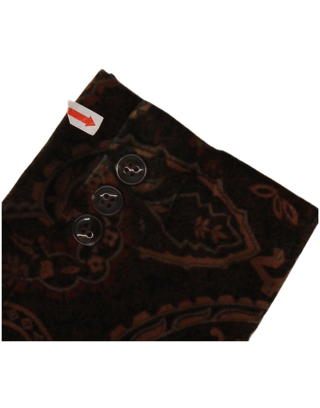 Laura Ashley Γυναικείο βελούδινο σακάκι μπλέιζερ με 2 κουμπιά UK 8 Small Brown Paisley