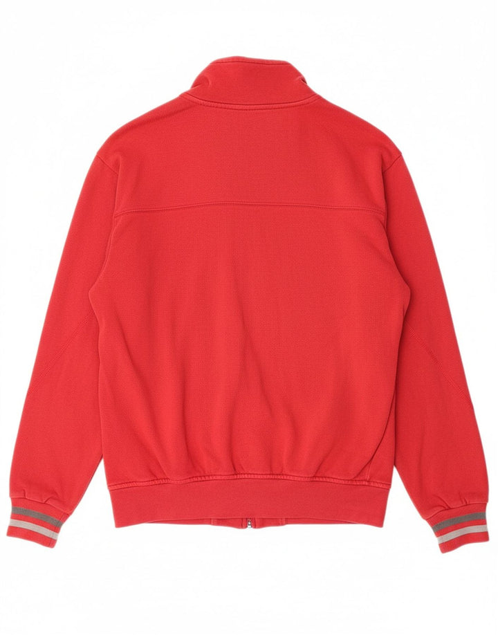 CHAMPION Womens Tracksuit Top Jacket UK 14 Medium Red Cotton