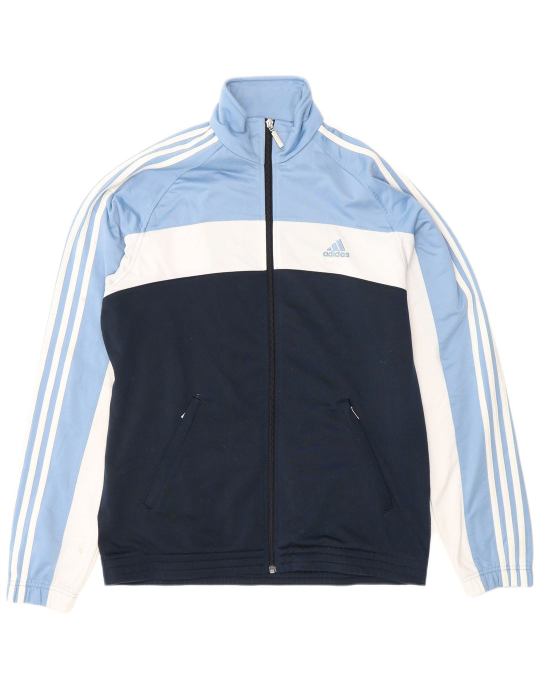 Ανδρική φόρμα Adidas Top Jacket UK 42/44 Large Blue Colorblock Polyester