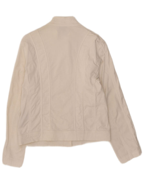 Gant Γυναικείο Bomber Jacket UK 12 μεσαίο λευκό βαμβακερό