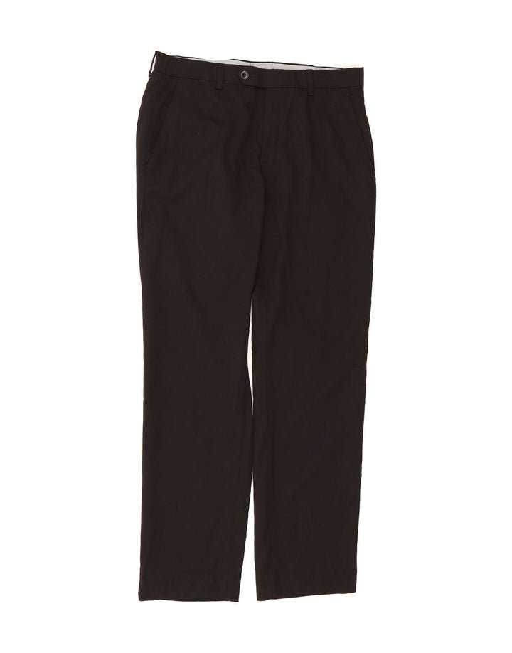 MICHAEL KORS Mens Straight Chino Trousers W31 L30 Black Polyester Vintage Michael Kors and Second-Hand Michael Kors from Messina Hembry 