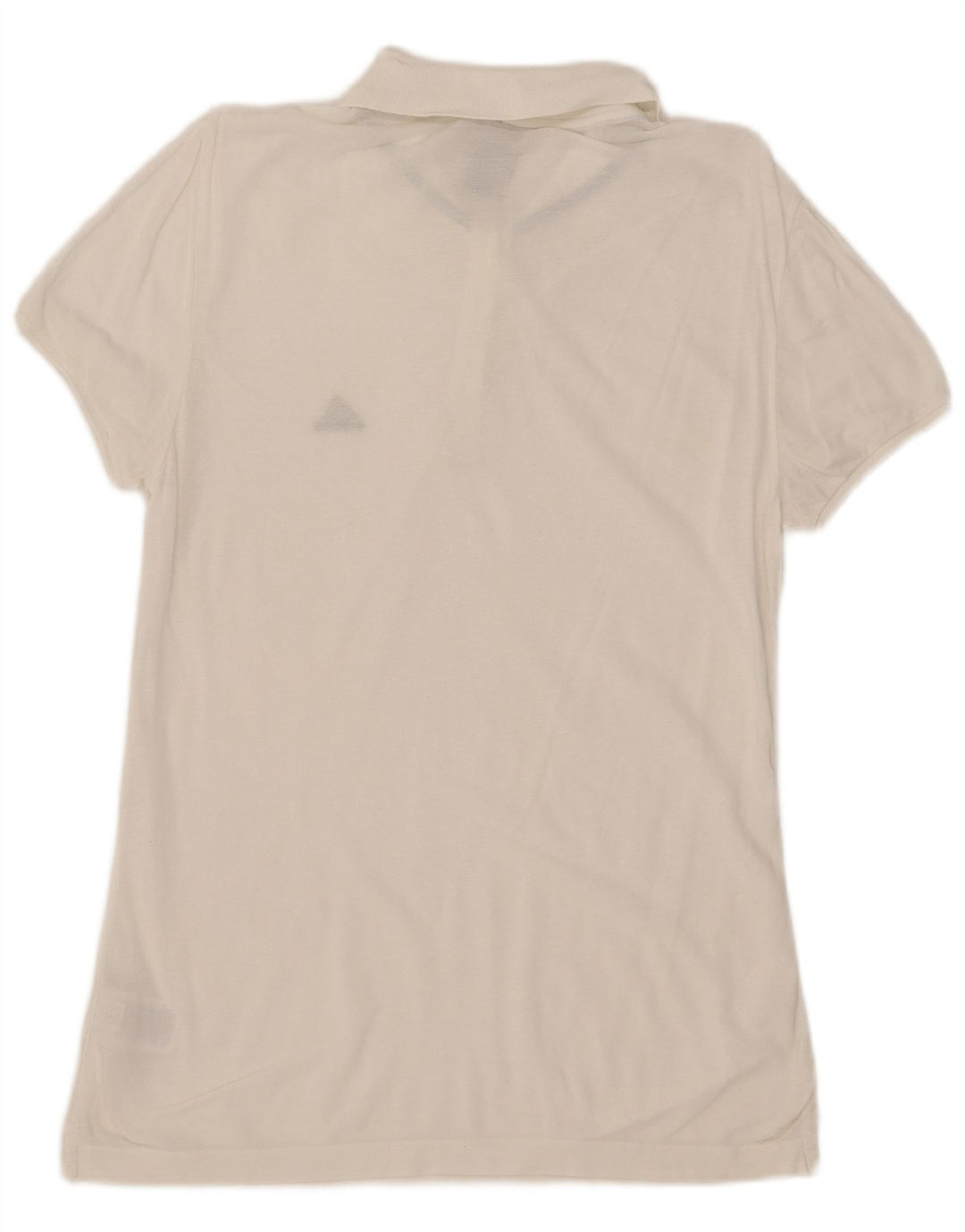 Adidas γυναικείο μπλουζάκι πόλο UK 12 μεσαίο λευκό βαμβακερό
